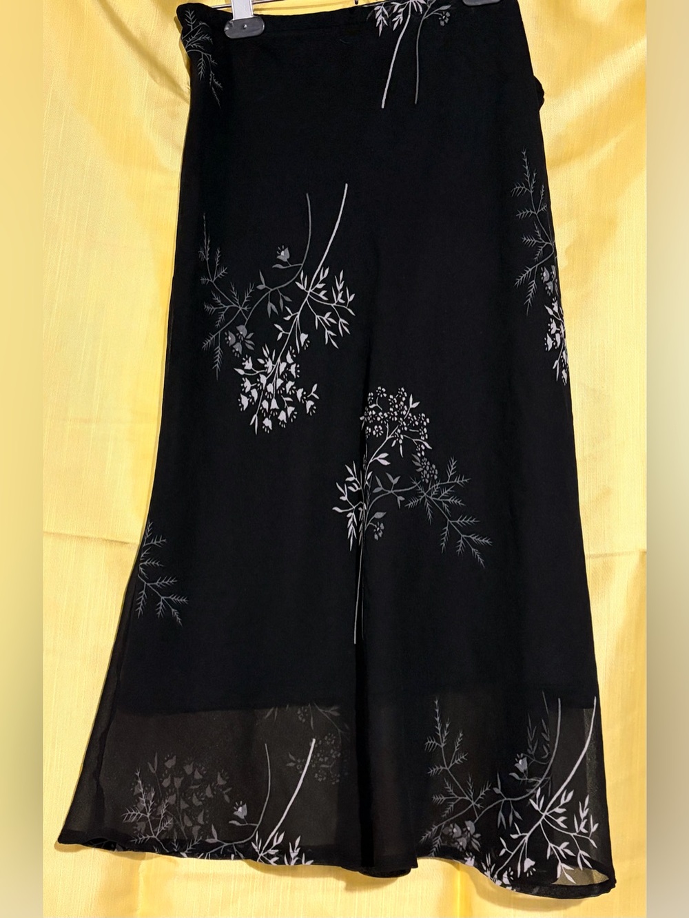 Black Floral Skirt